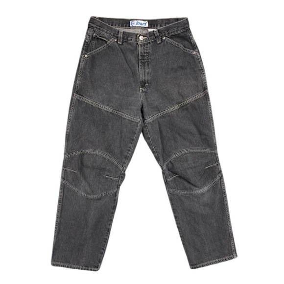 Vintage Utility Brand Jeans Mens Size 32 Y2K Baggy Charcoal - Picture 1 of 9